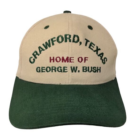 Falcon Men's Slideback Hat Tan Adjustable Embroidered Crawford TX George W. Bush - Picture 1 of 7